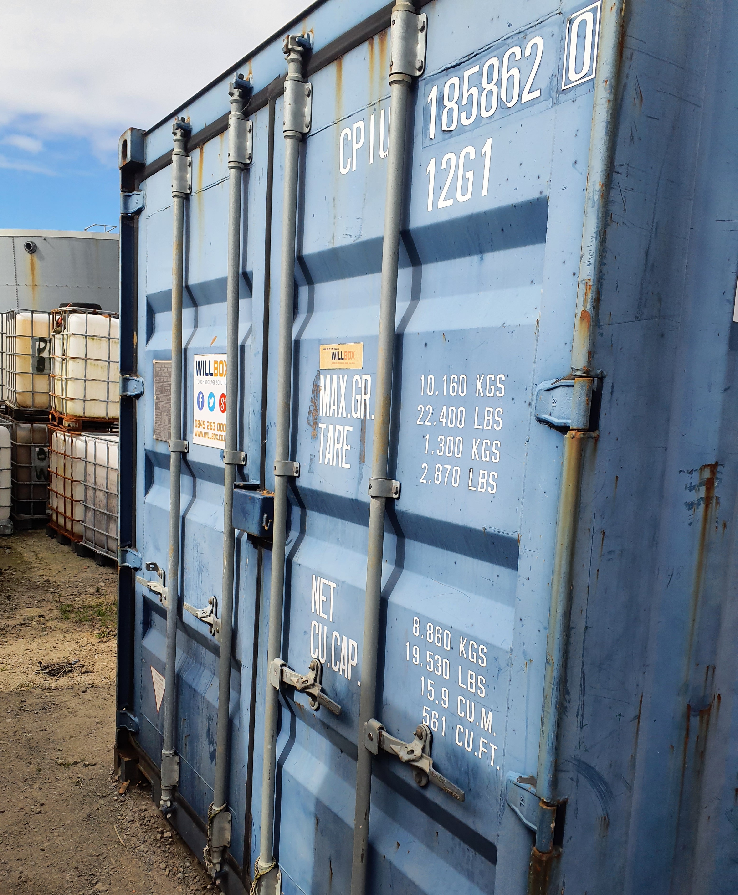 10ft Ex Hire Racked Container - CPIU1858620
