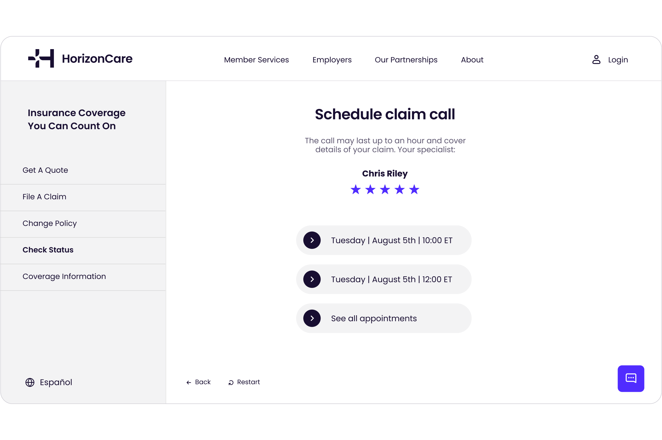 Customer view