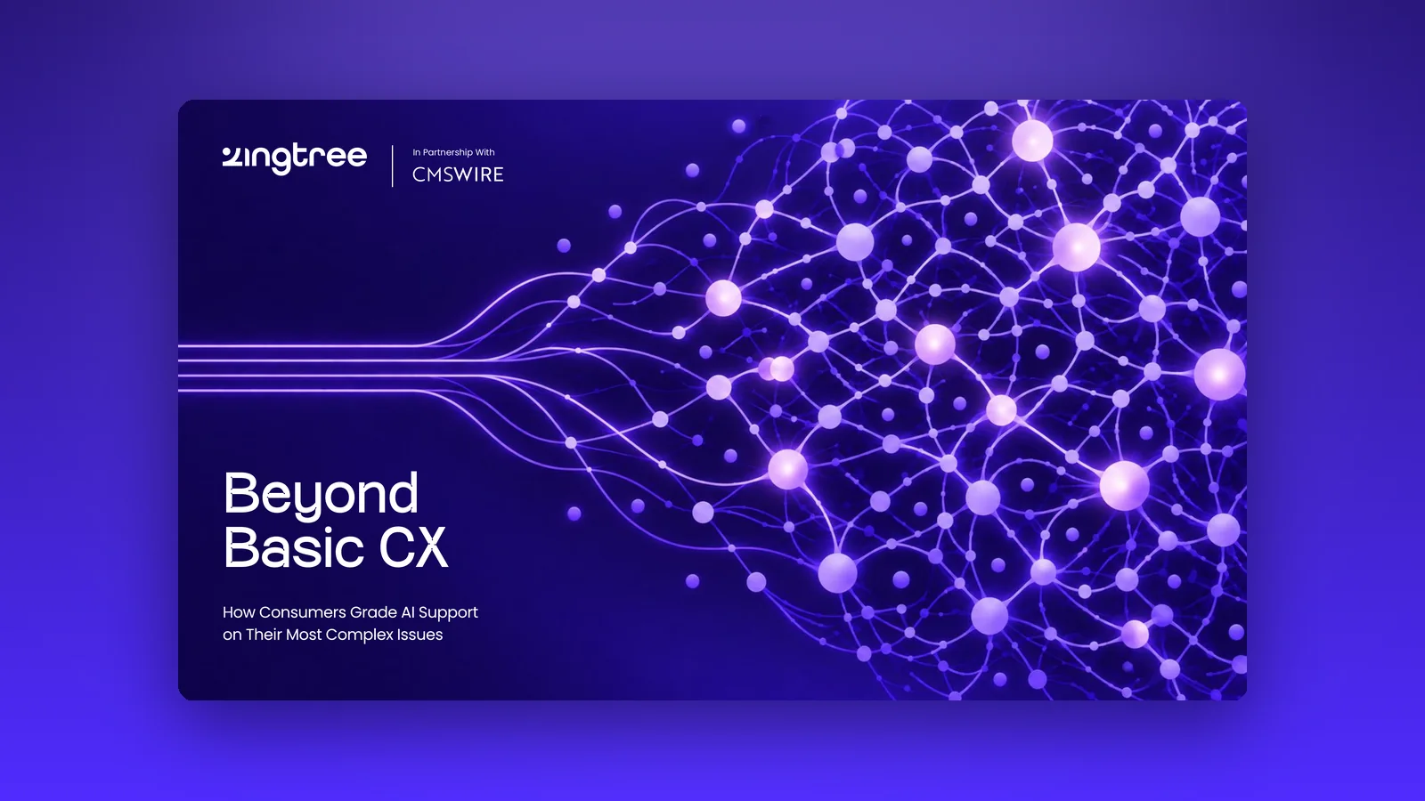 Beyond Basic CX report cover, Zingtree in partnership with CMSWire