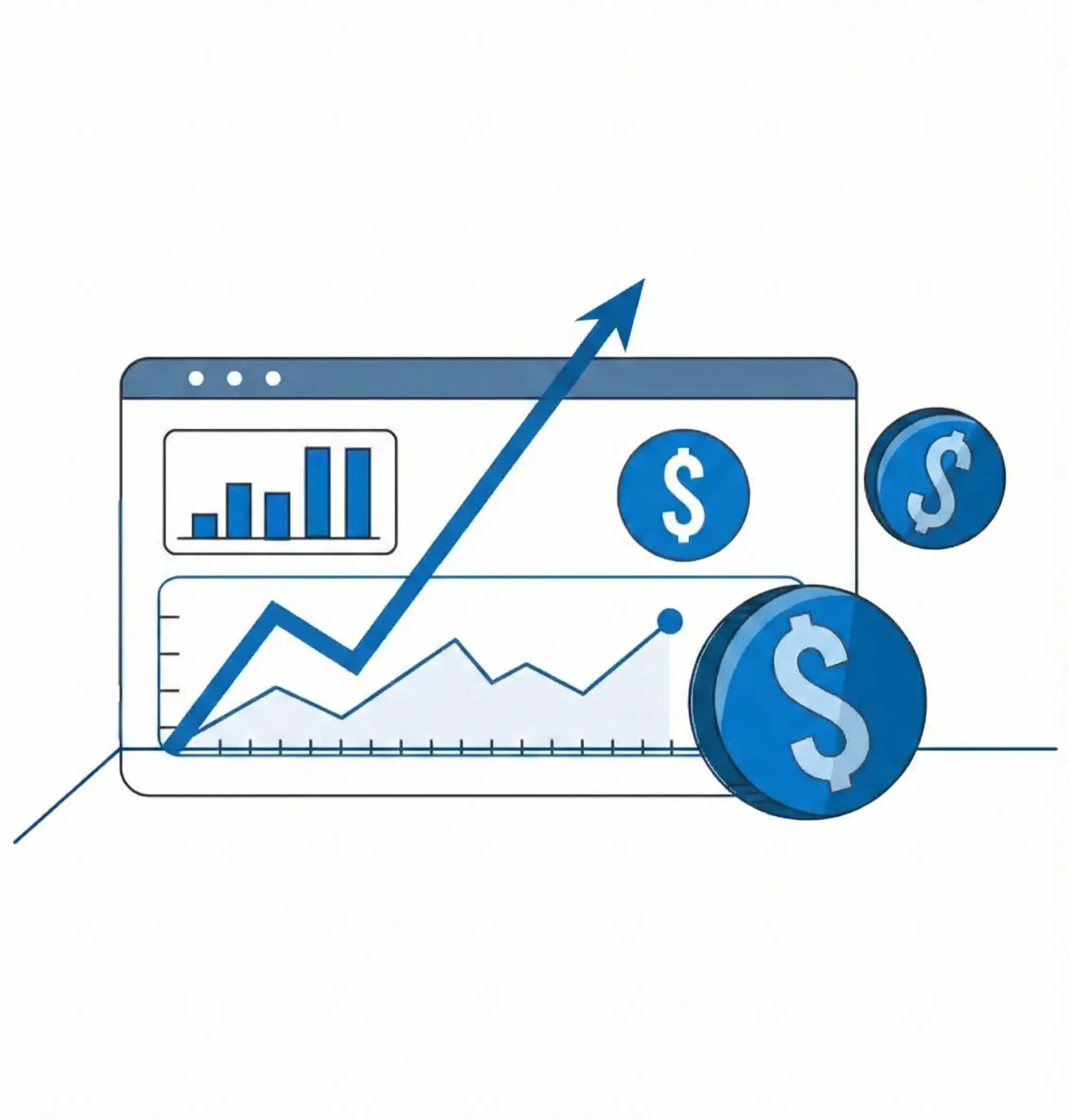 a money thumbnail represents Chart of Accounts service from Pi Flow Company