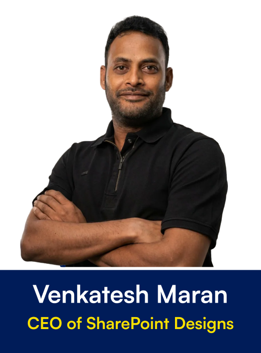 White laptop displaying an intranet dashboard with menus and a welcome message, next to stacks of gold coins and floating gold coin icons.