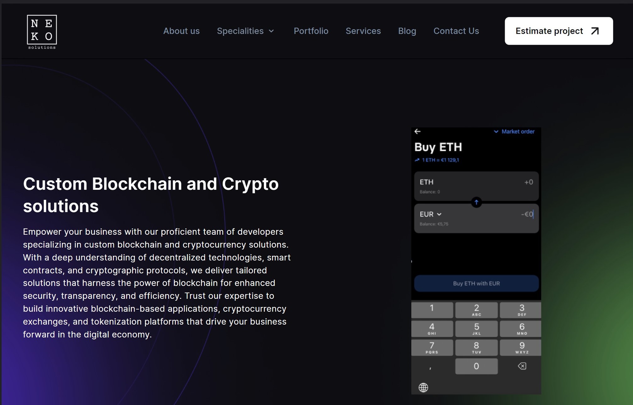 Blockchain and crypto development - Fintech Software specialties