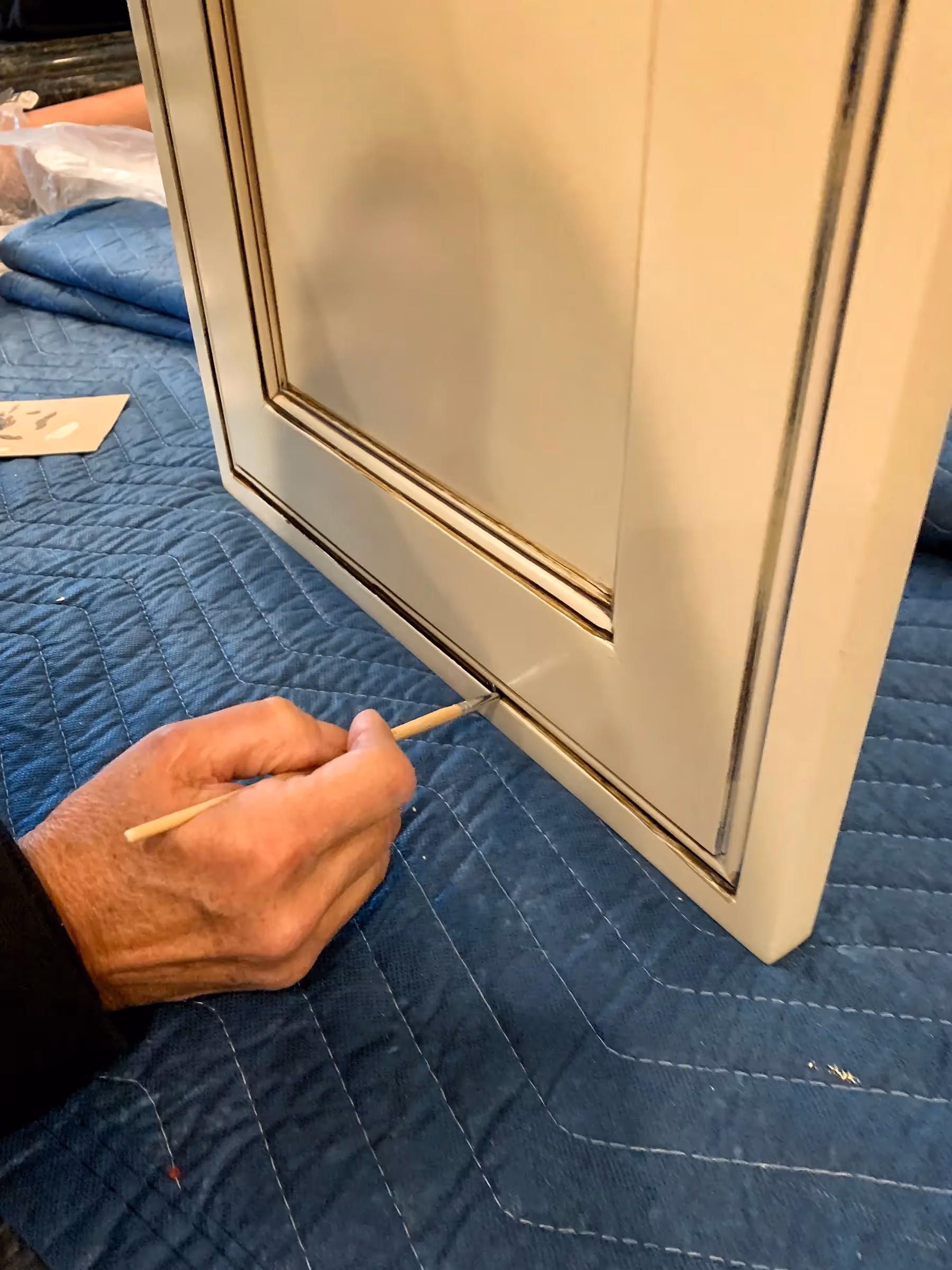 Fantasy Finishes entryway restoration, cabinet repair renovation, interior painting on Long Island New York 631-278-5096