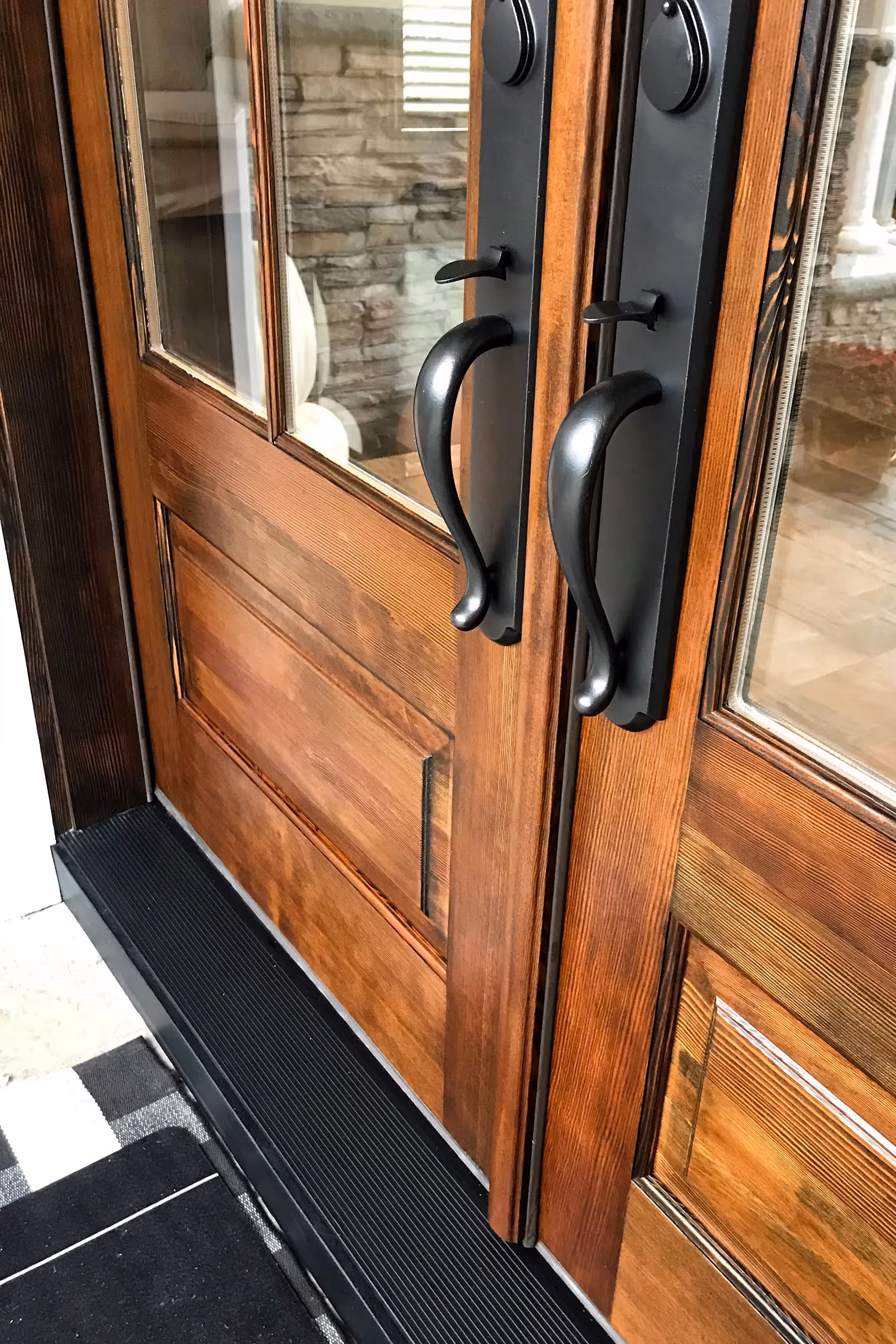 Fantasy Finishes entryway restoration, cabinet repair renovation, interior painting on Long Island New York 631-278-5096