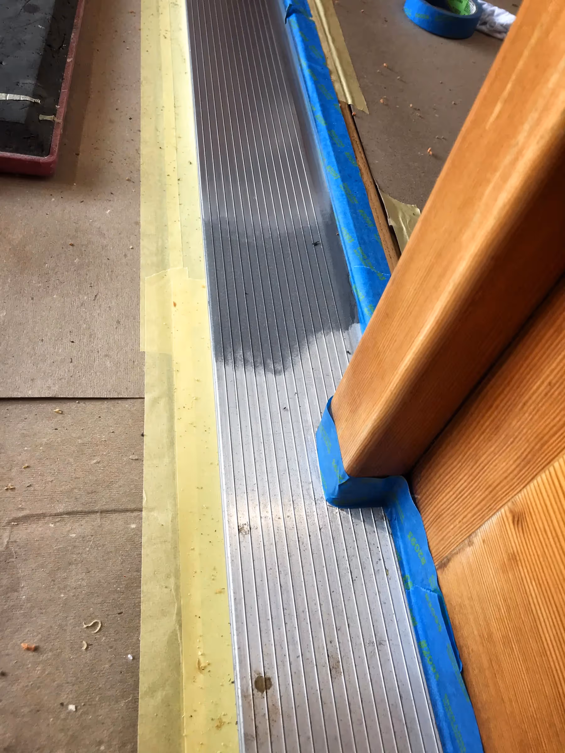 Fantasy Finishes entryway restoration, cabinet repair renovation, interior painting on Long Island New York 631-278-5096