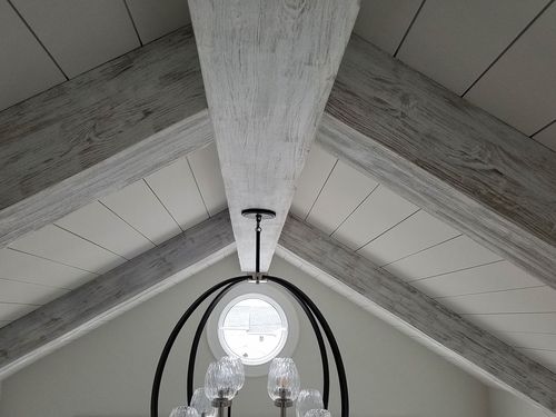 Fantasy Finishes entryway restoration, cabinet repair renovation, interior painting on Long Island New York 631-278-5096