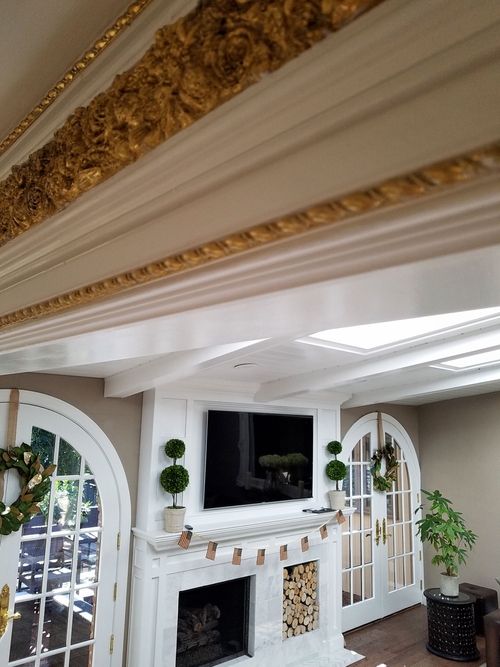 Fantasy Finishes entryway restoration, cabinet repair renovation, interior painting on Long Island New York 631-278-5096