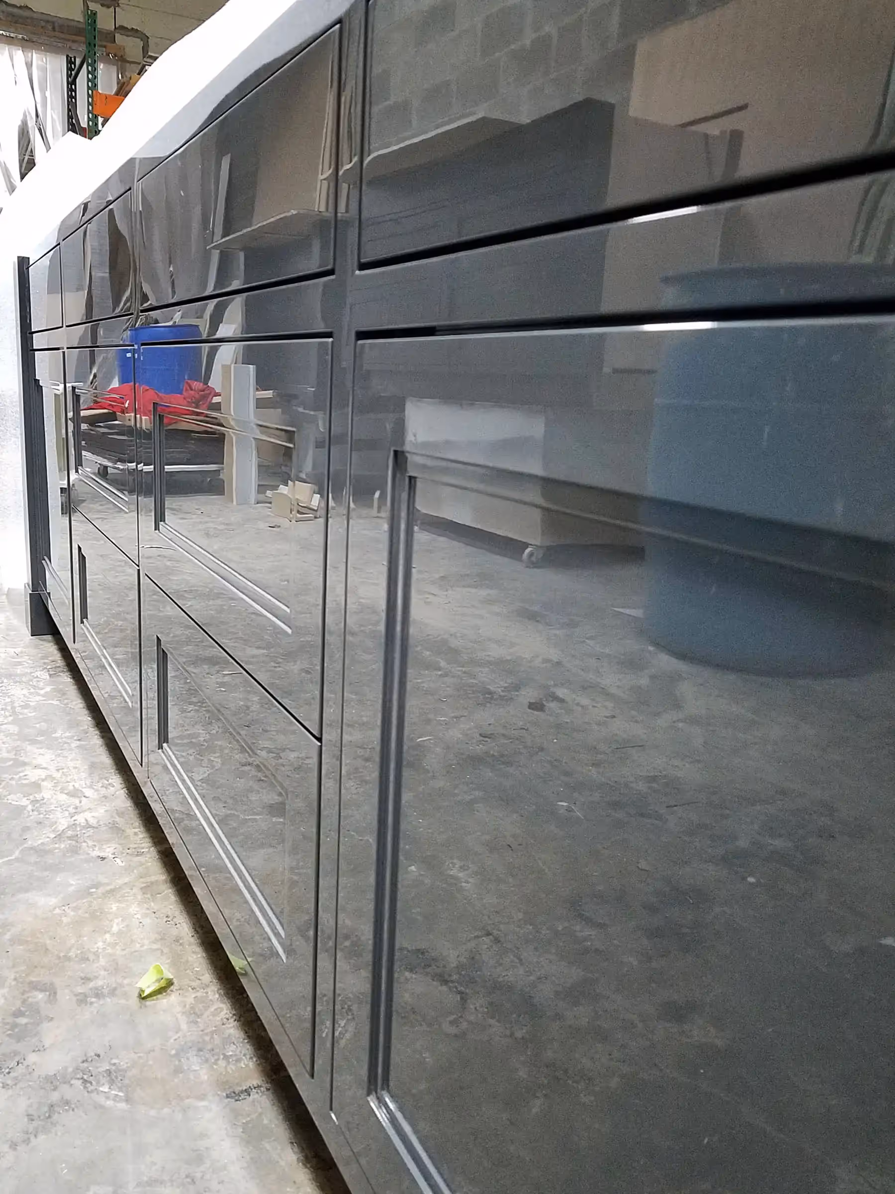 Fantasy Finishes Signature Project—entryway restoration, cabinet repair renovation, decorative painting, interior painting 631-278-5096