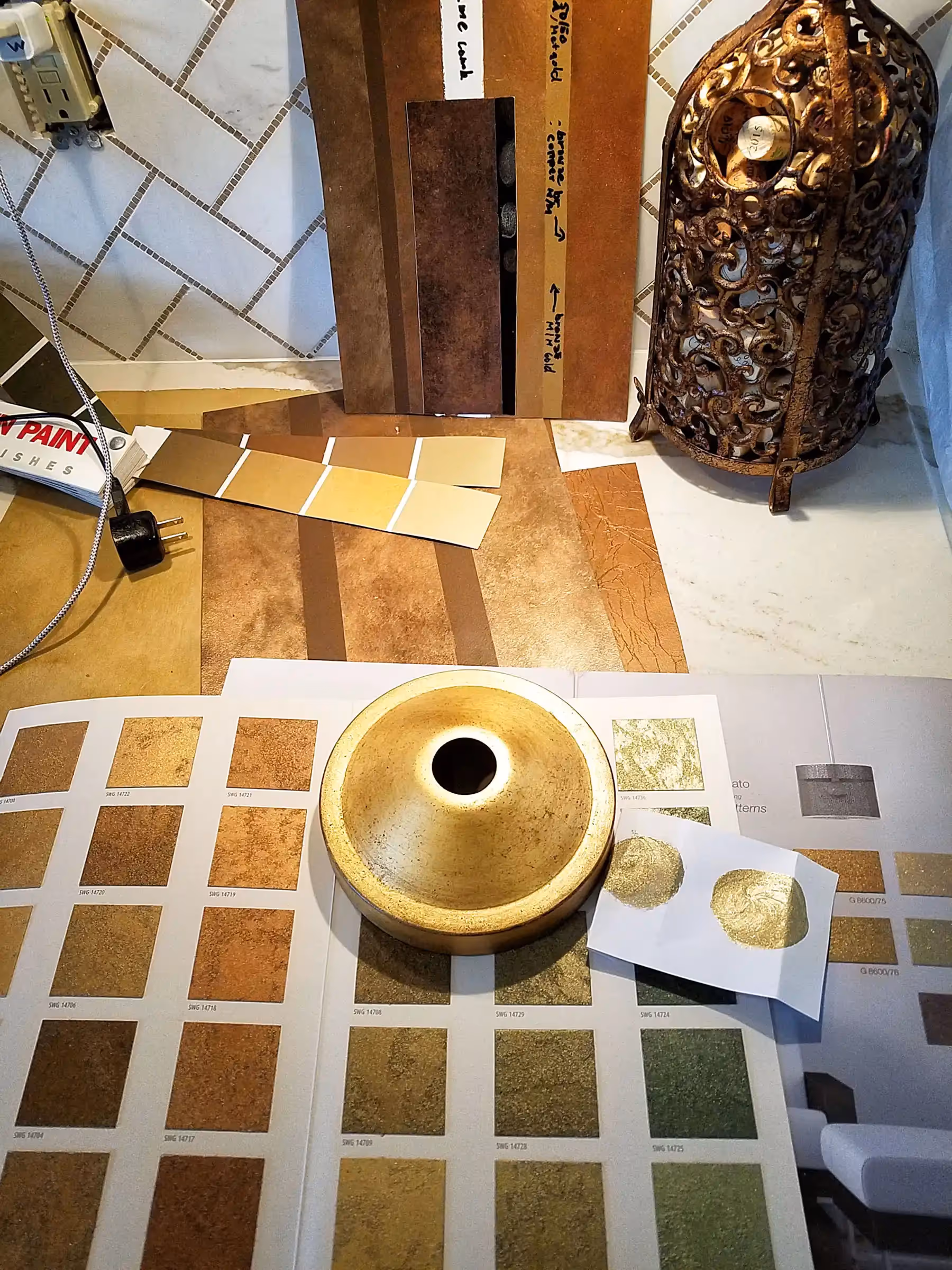 Fantasy Finishes Signature Project—entryway restoration, cabinet repair renovation, decorative painting, interior painting 631-278-5096