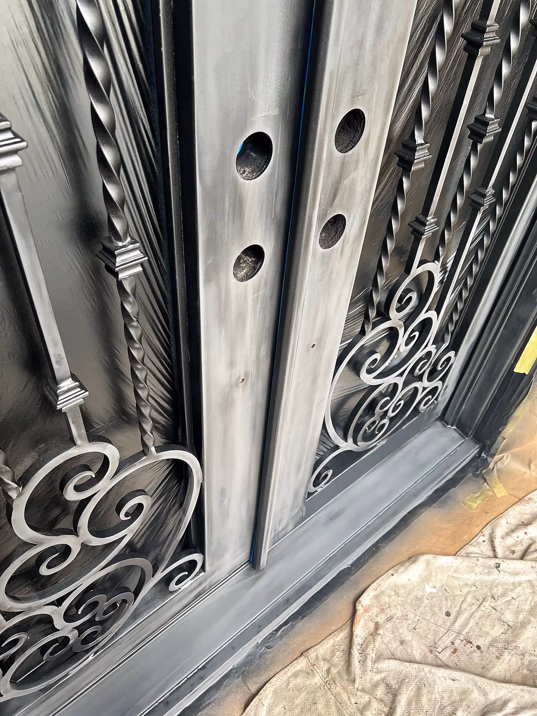 Fantasy Finishes Signature Project—entryway restoration, cabinet repair renovation, decorative painting, interior painting 631-278-5096