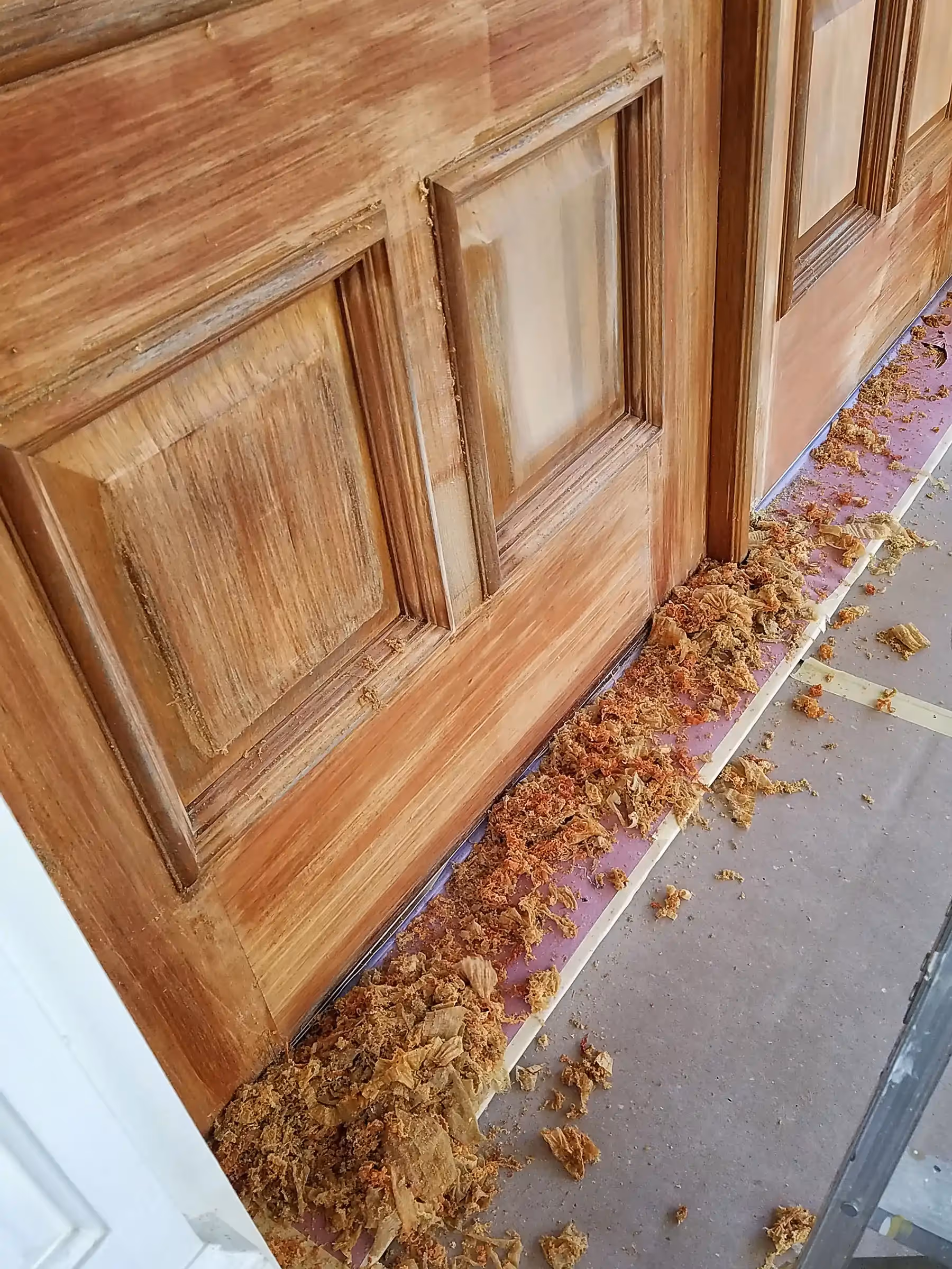 Fantasy Finishes Signature Project—entryway restoration, cabinet repair renovation, decorative painting, interior painting 631-278-5096