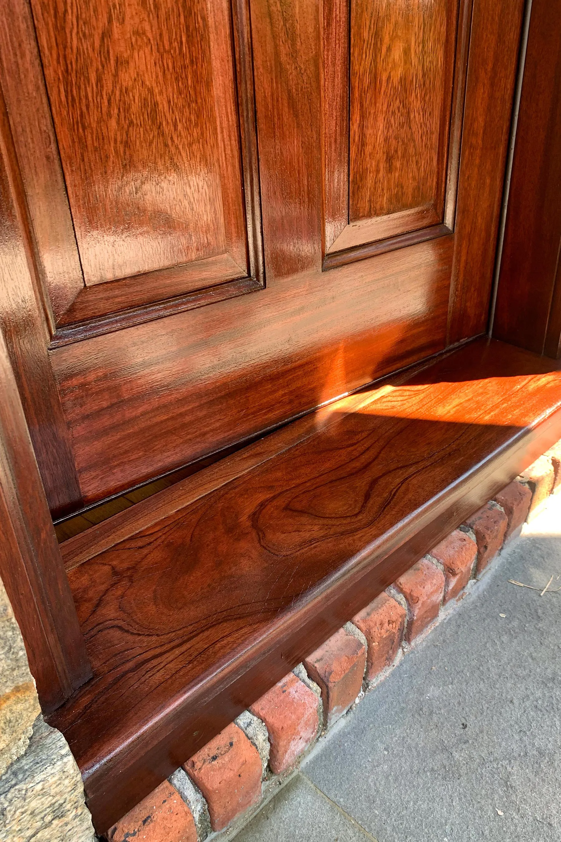 Fantasy Finishes entryway restoration, cabinet repair renovation, interior painting on Long Island New York 631-278-5096
