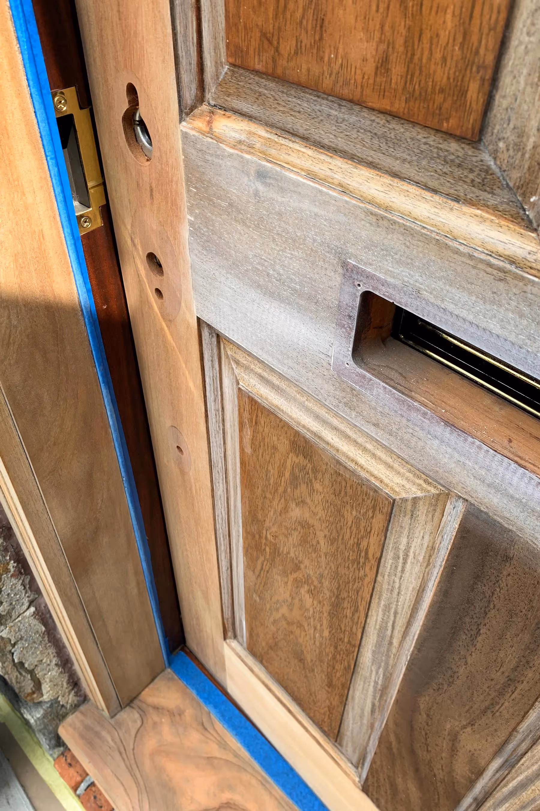 Fantasy Finishes entryway restoration, cabinet repair renovation, interior painting on Long Island New York 631-278-5096