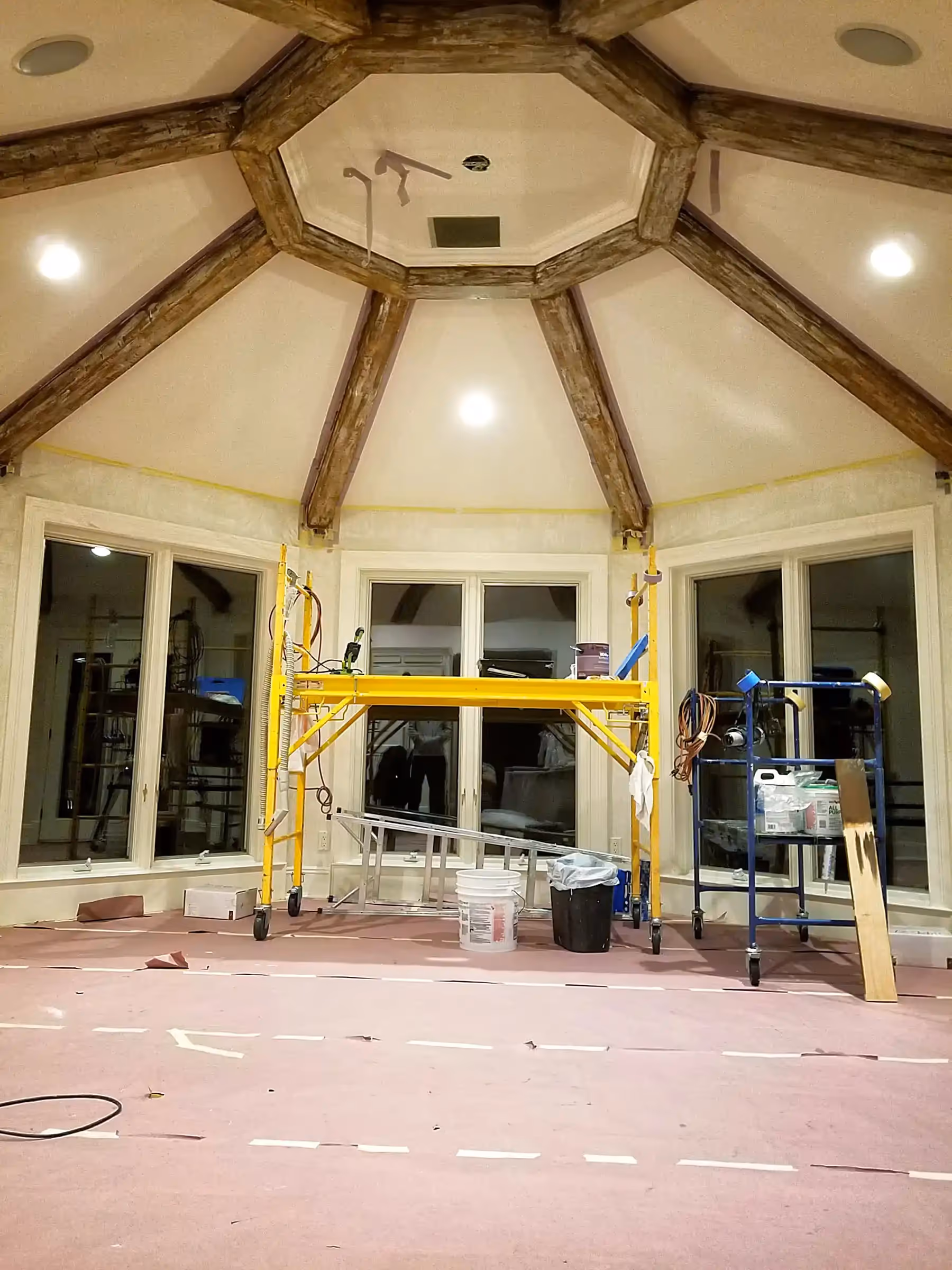 Fantasy Finishes Signature Project—entryway restoration, cabinet repair renovation, decorative painting, interior painting 631-278-5096