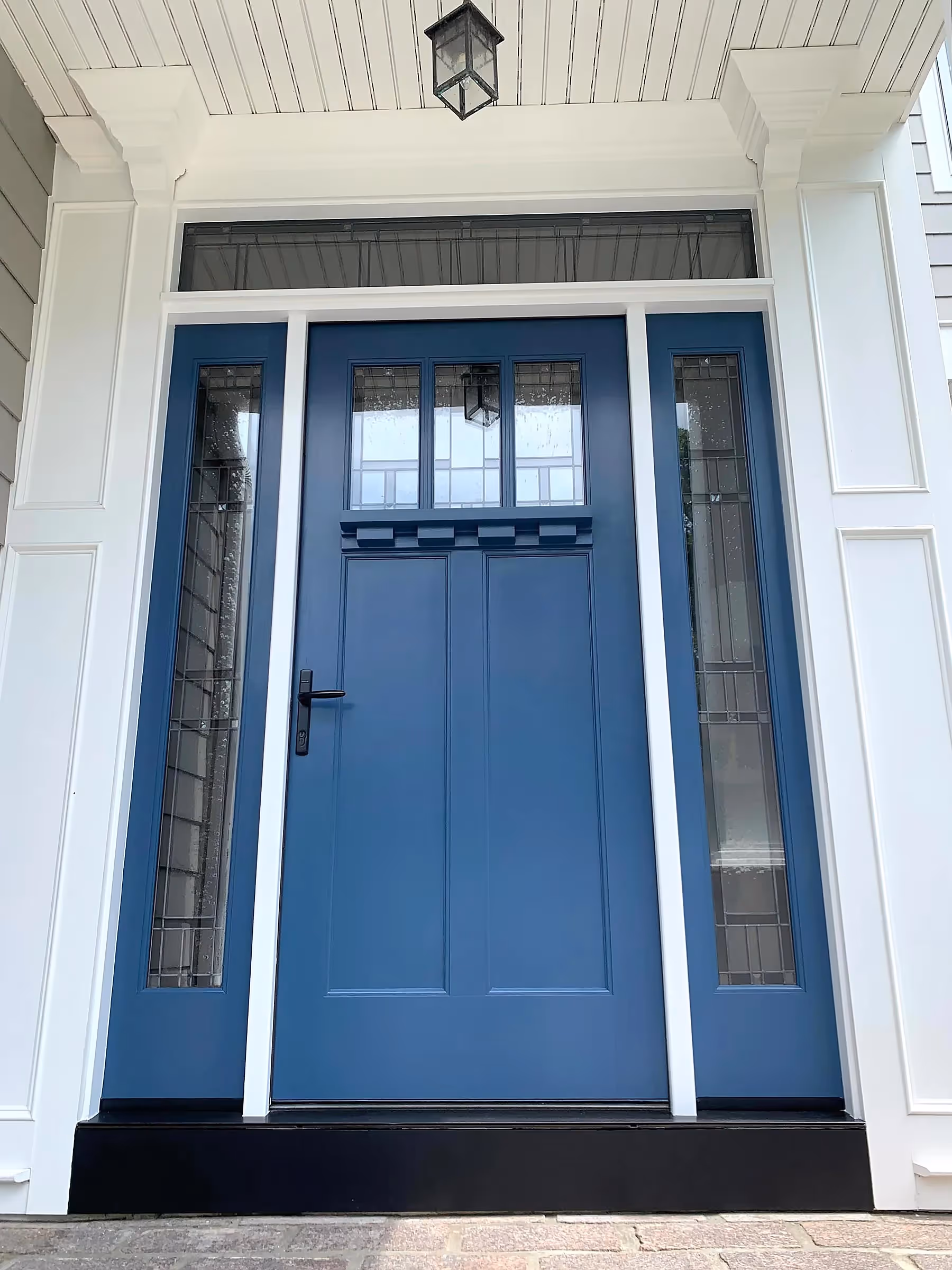 Fantasy Finishes entryway restoration, cabinet repair renovation, interior painting on Long Island New York 631-278-5096