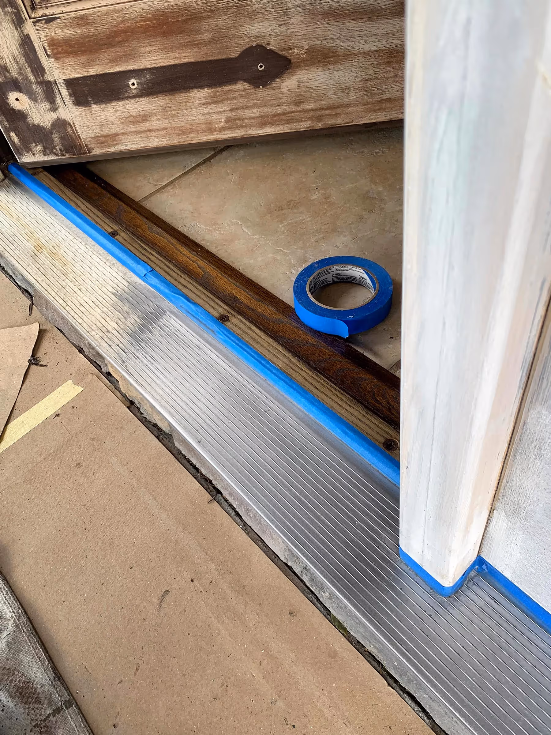 Fantasy Finishes entryway restoration, cabinet repair renovation, interior painting on Long Island New York 631-278-5096