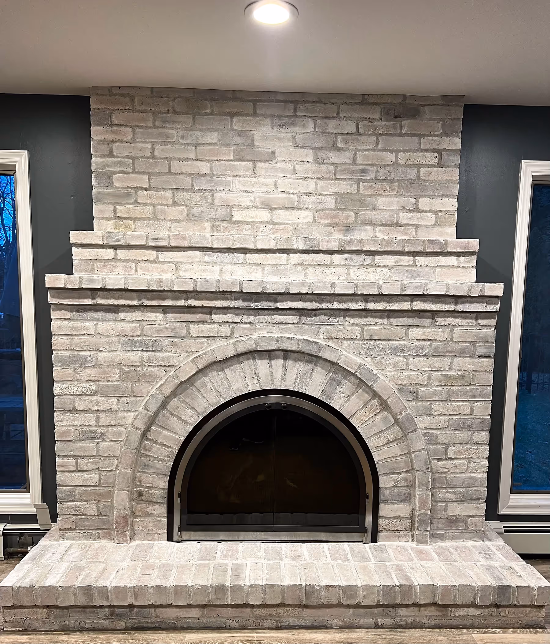 Decorative painting of a fireplace. Fantasy Finishes New York