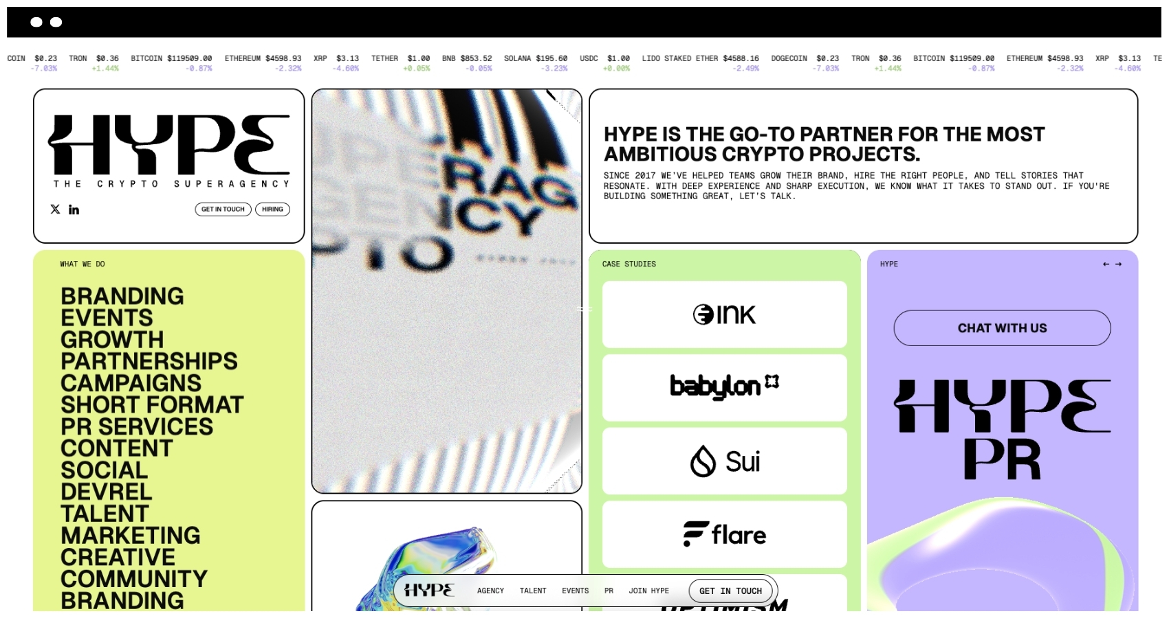 Hype website