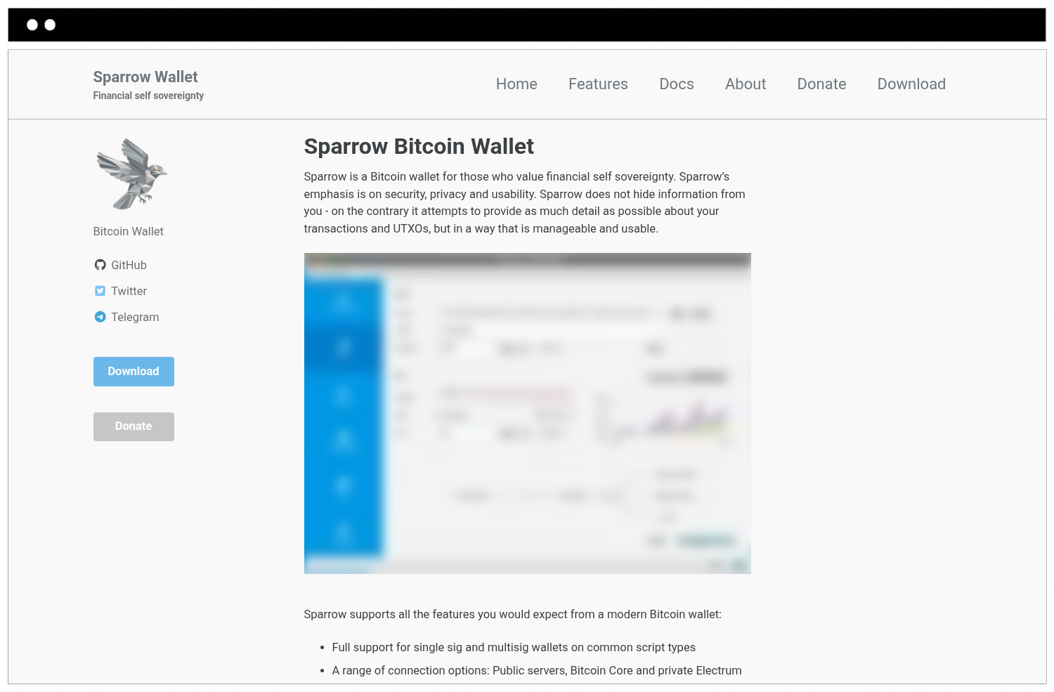 Sparrow Wallet