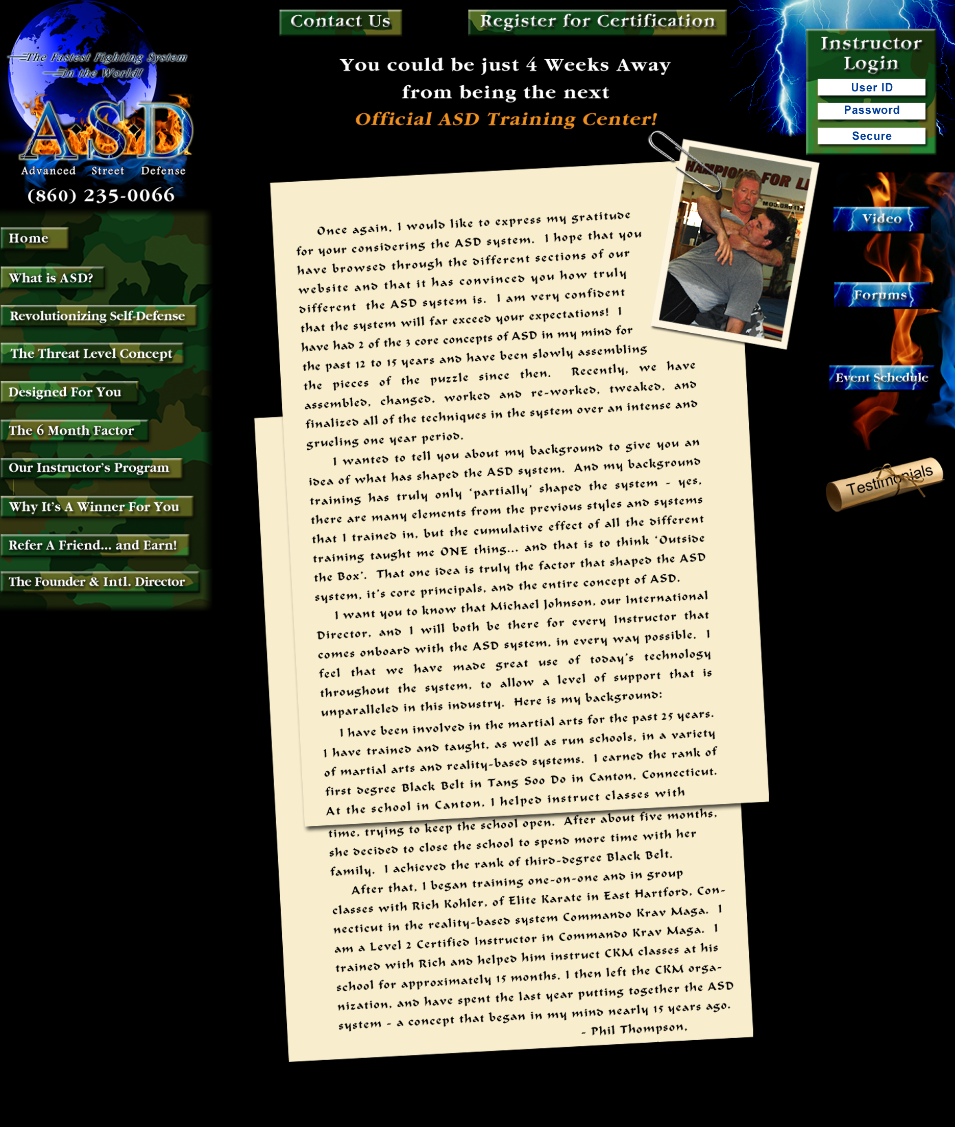 Image of the ASD "Meet the Founder" page.