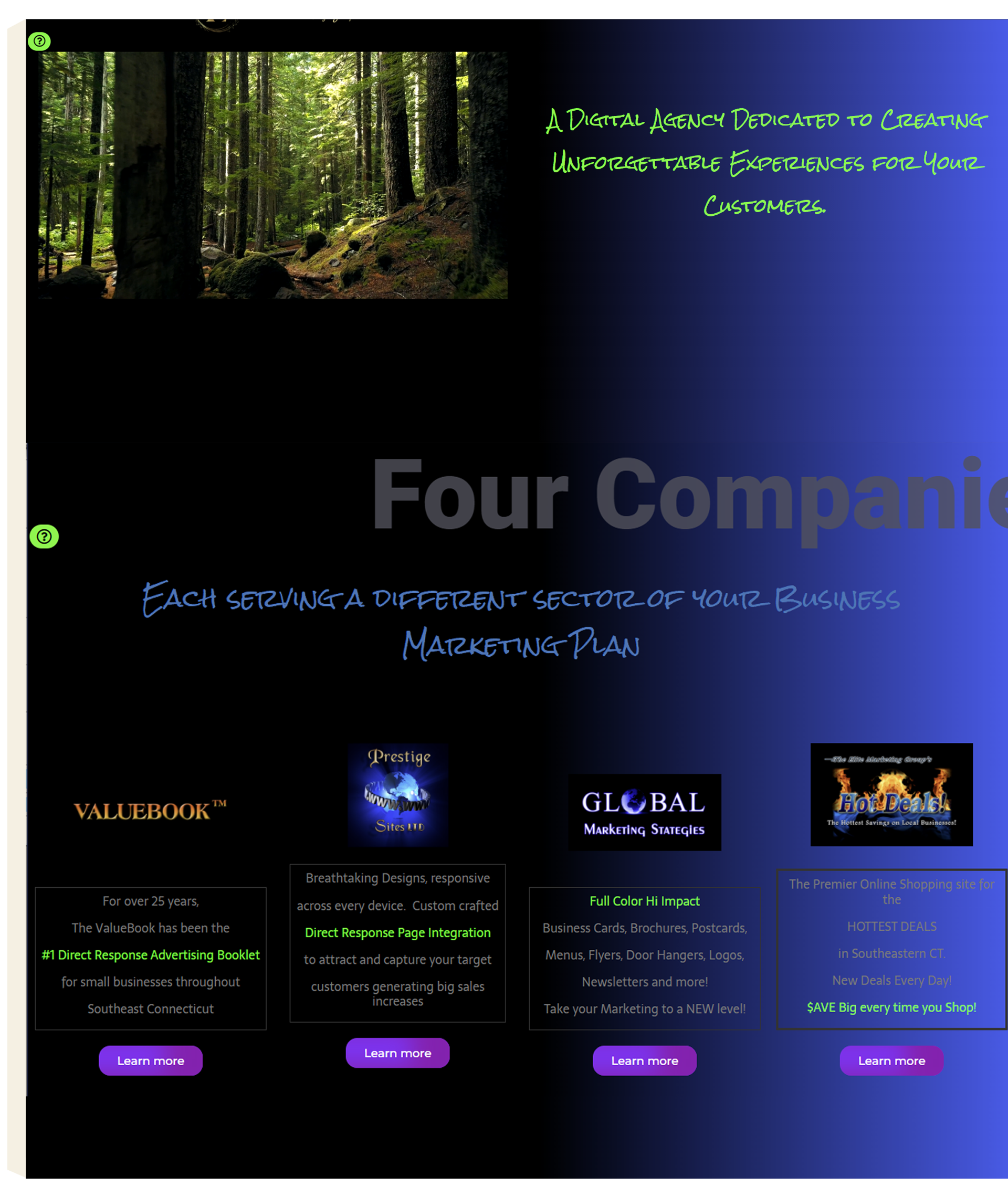 Image of the top of the ThinkElite.net websitte homepage.