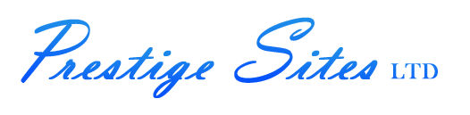 Prestige Sites LTD blue gradient logo.