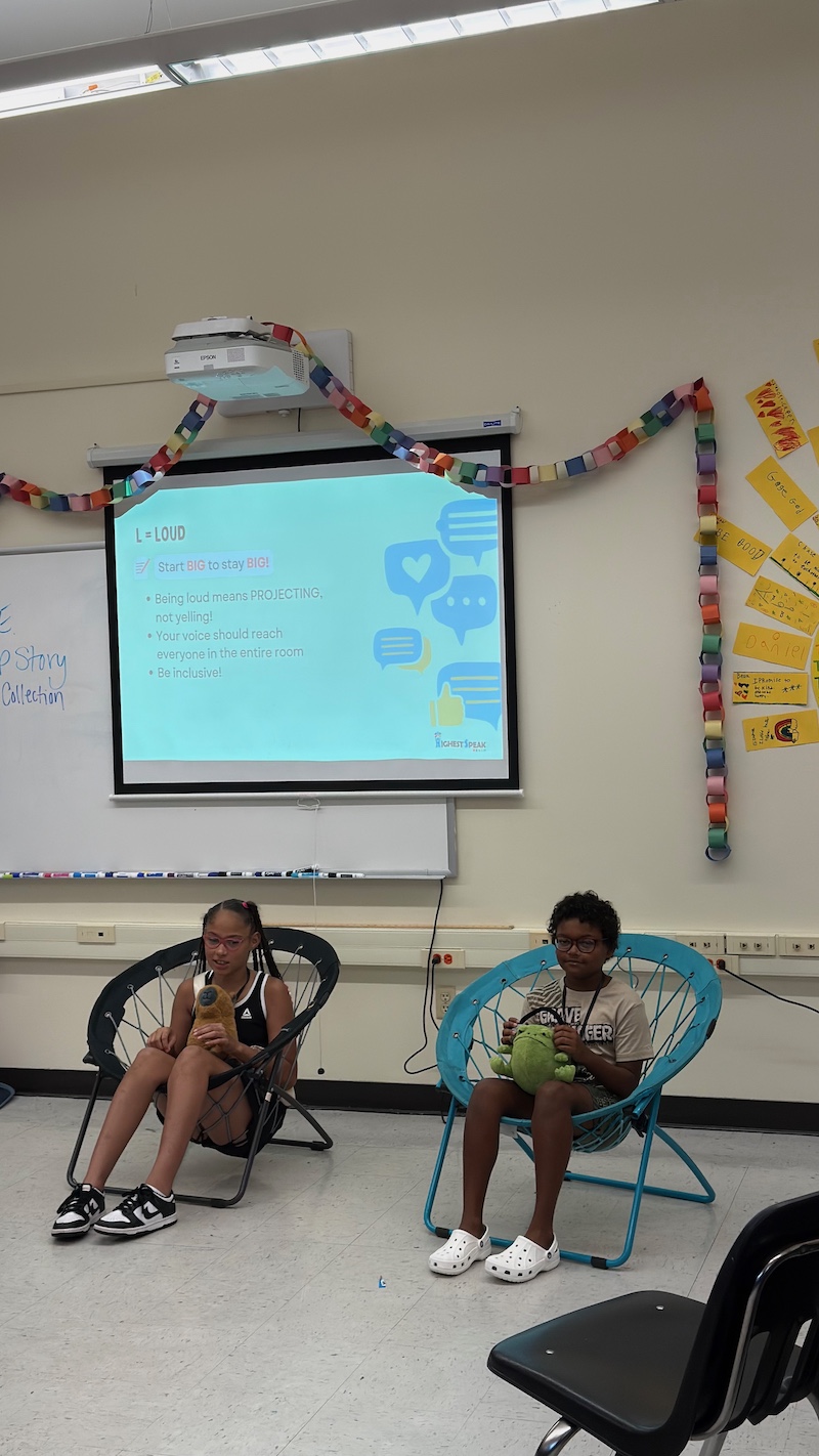 Clairton students practicing public speaking
