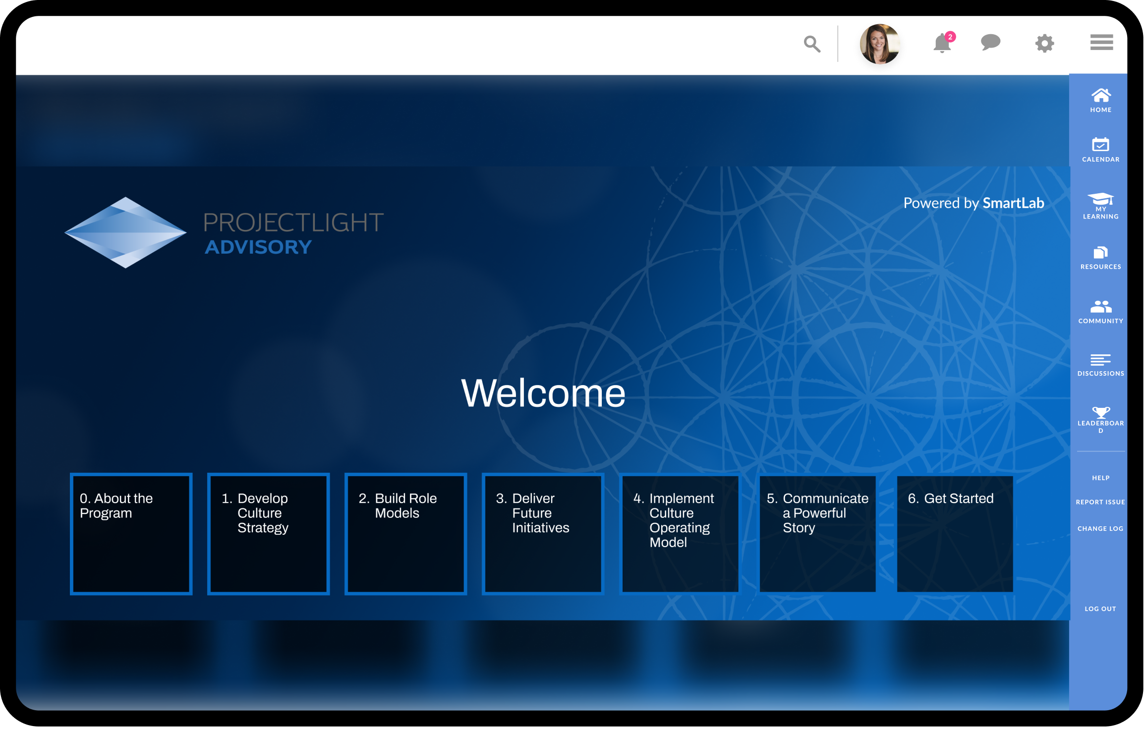 Interactive event management app showing agenda, surveys, and user engagement features on mobile
