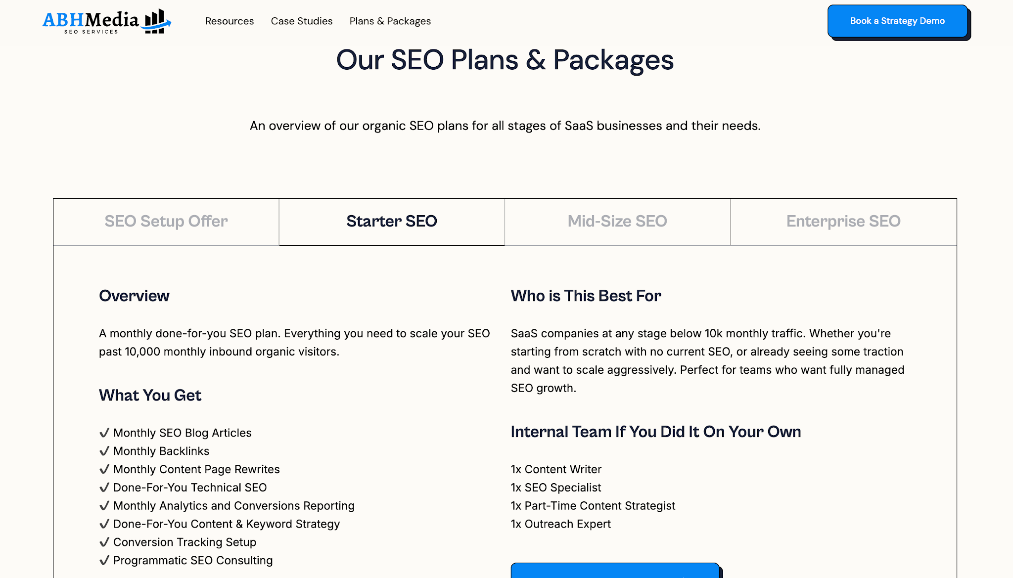 ABHMedia SEO plans