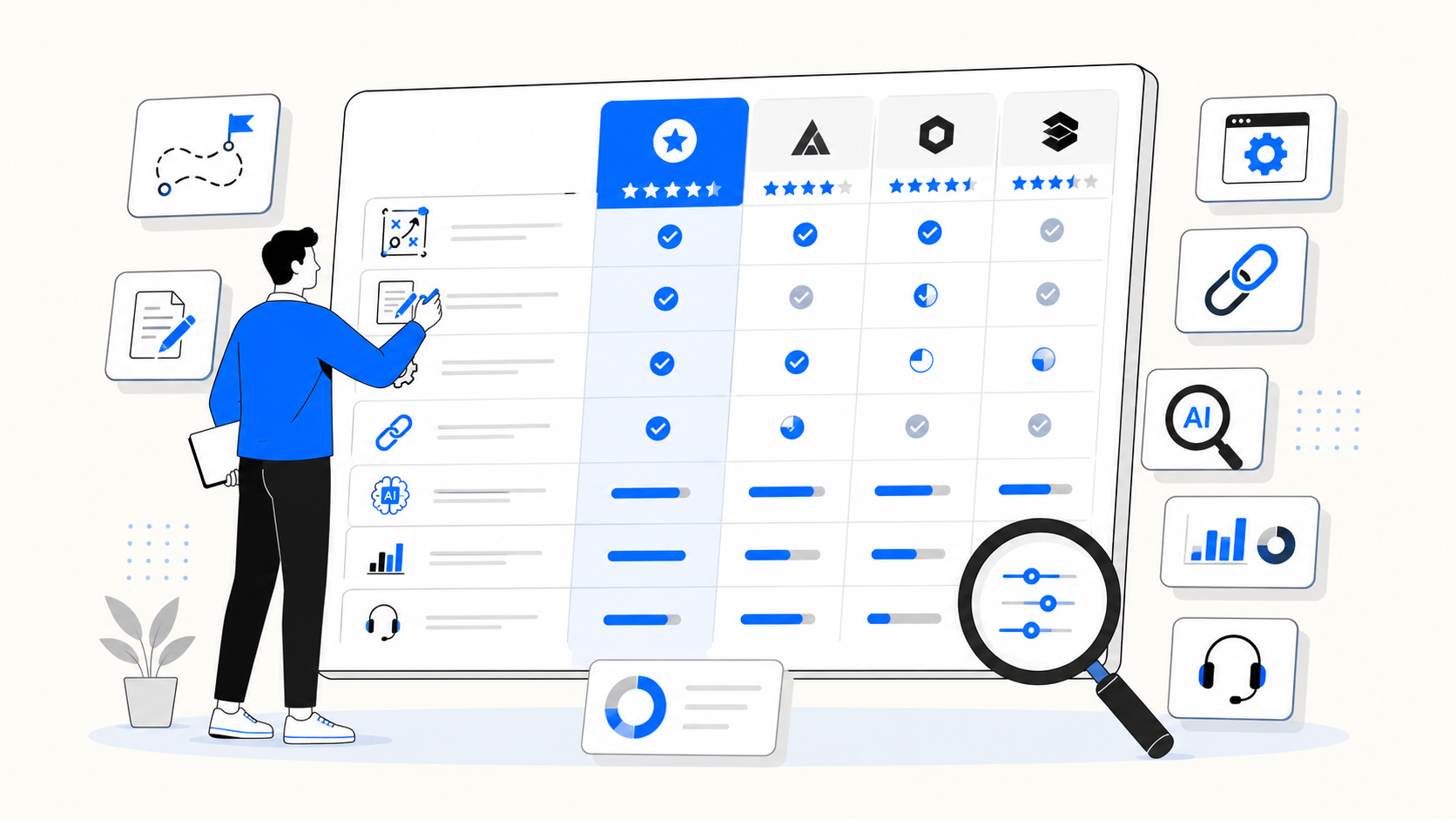 Compare SaaS SEO Agencies visual