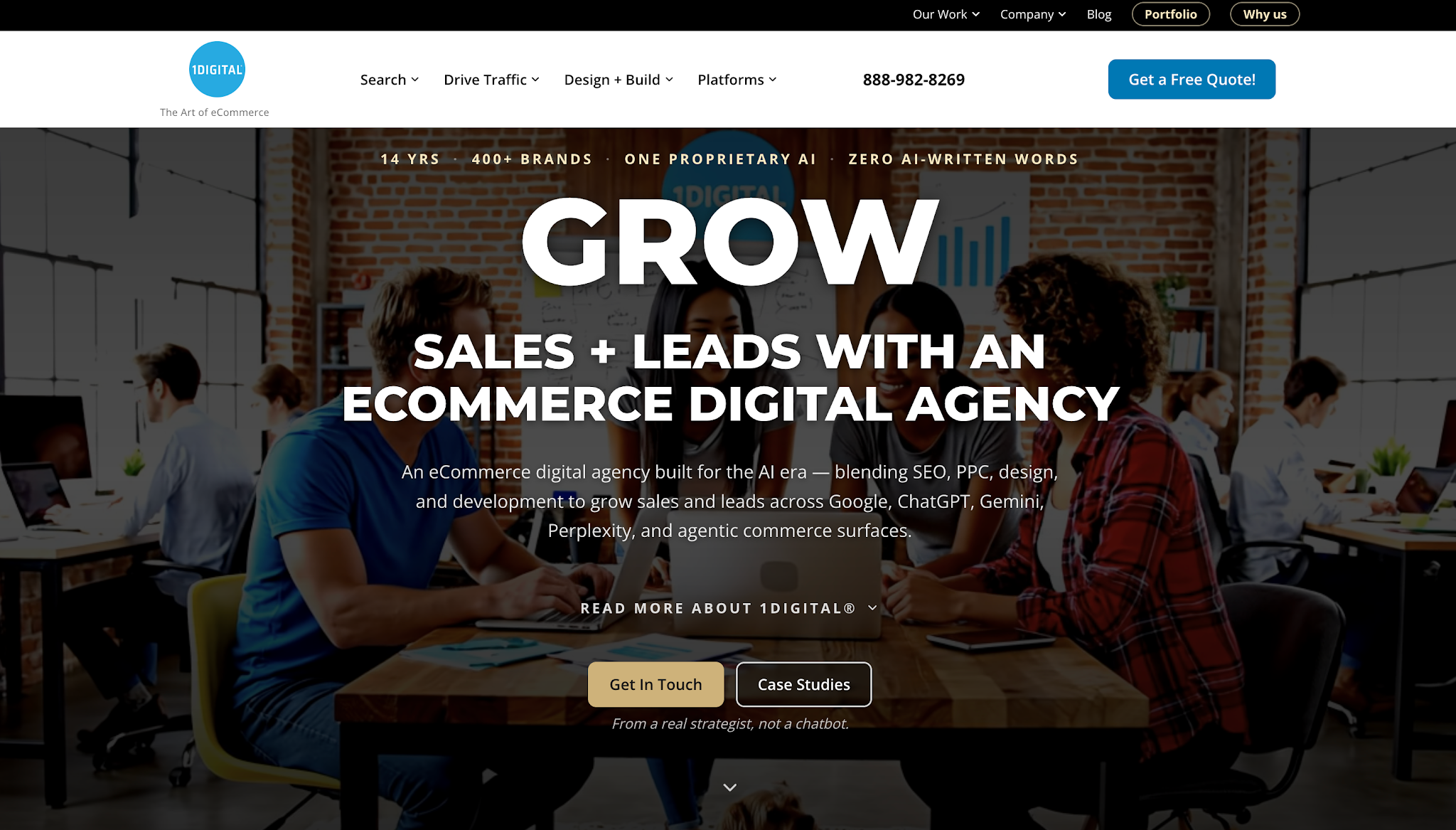 1Digital Agency homepage.