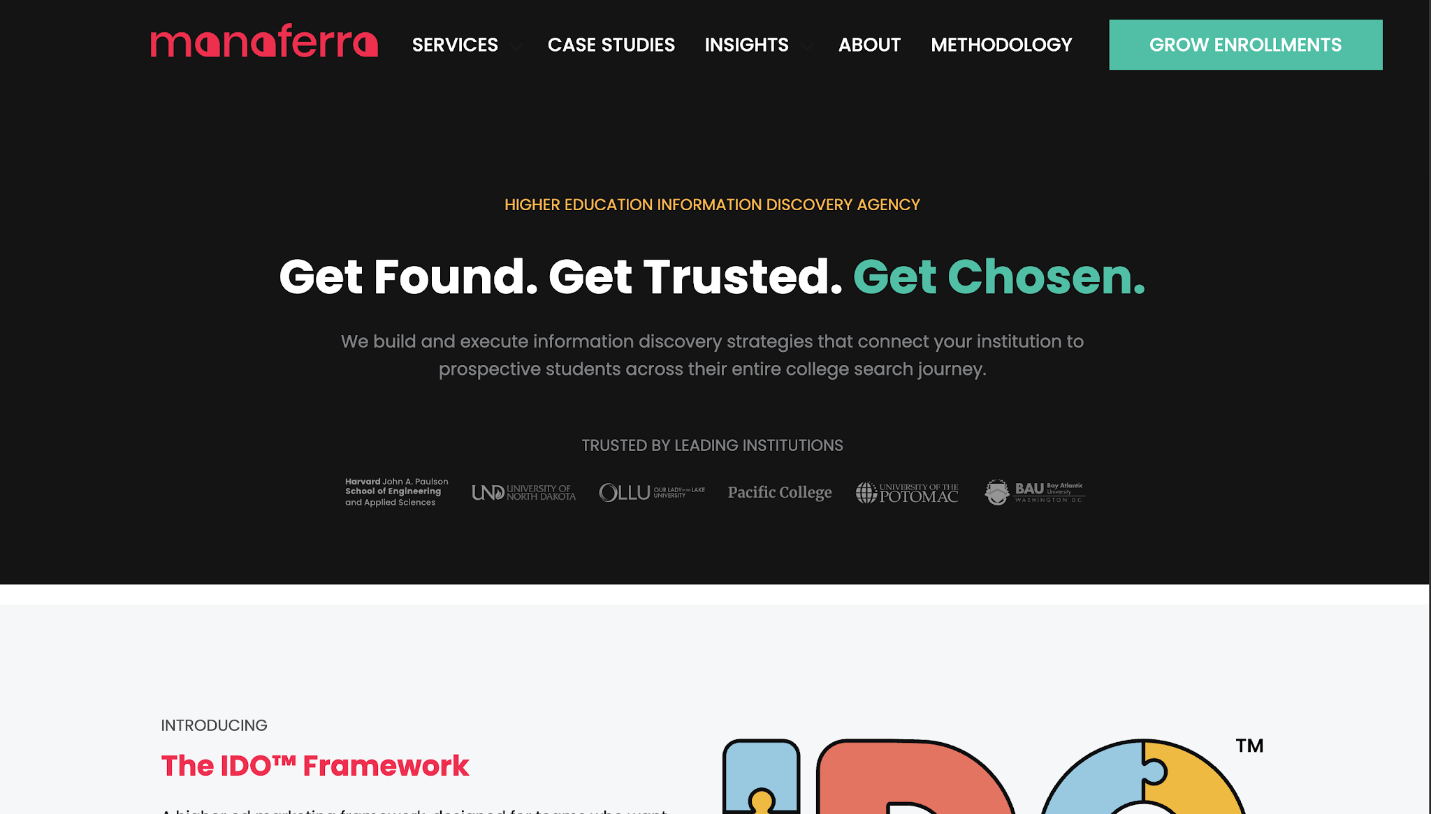 Manaferra homepage.