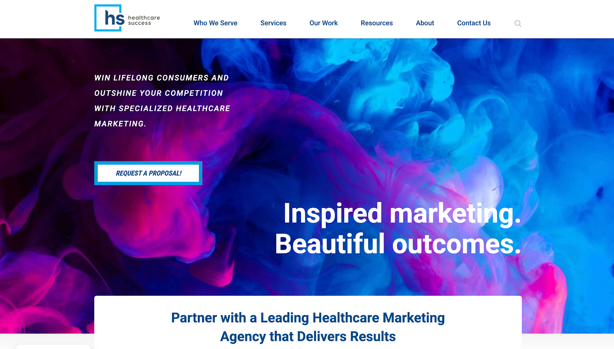 Healthcare Success homepage.