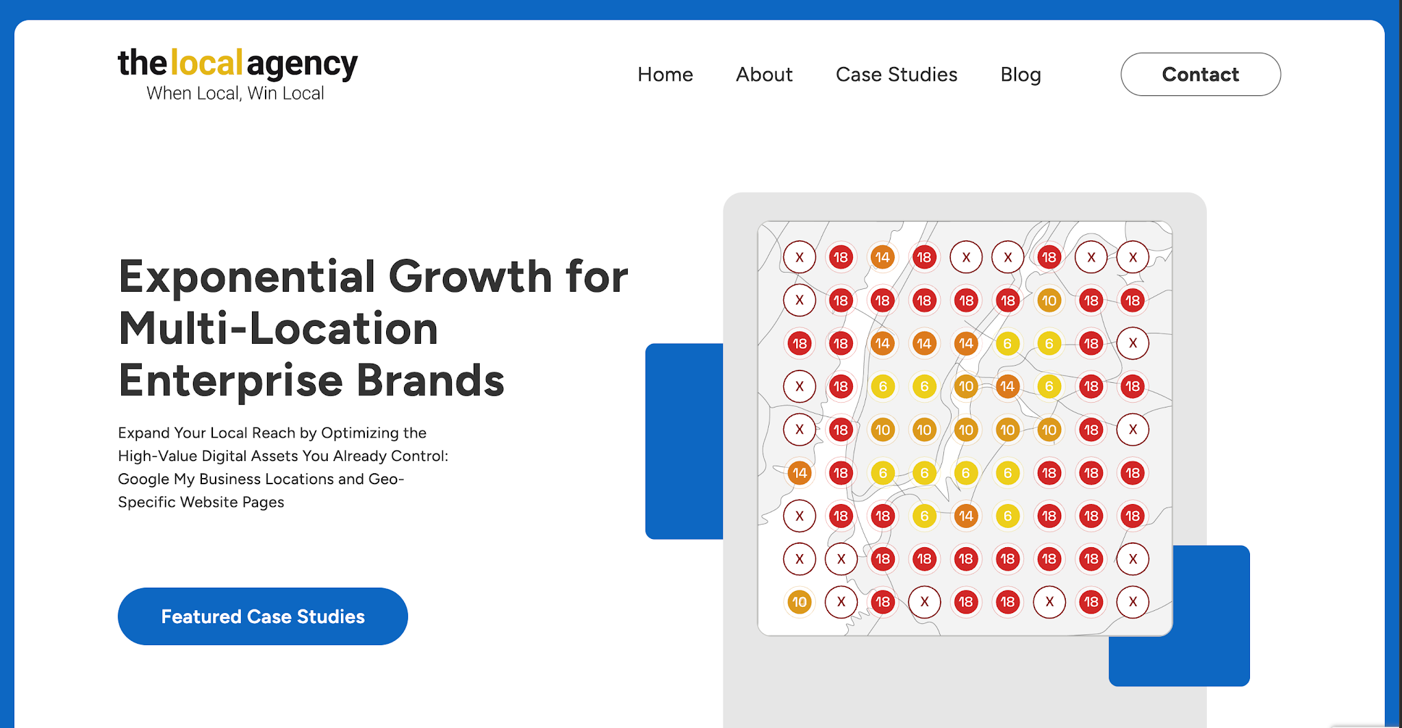 The Local Agency homepage.
