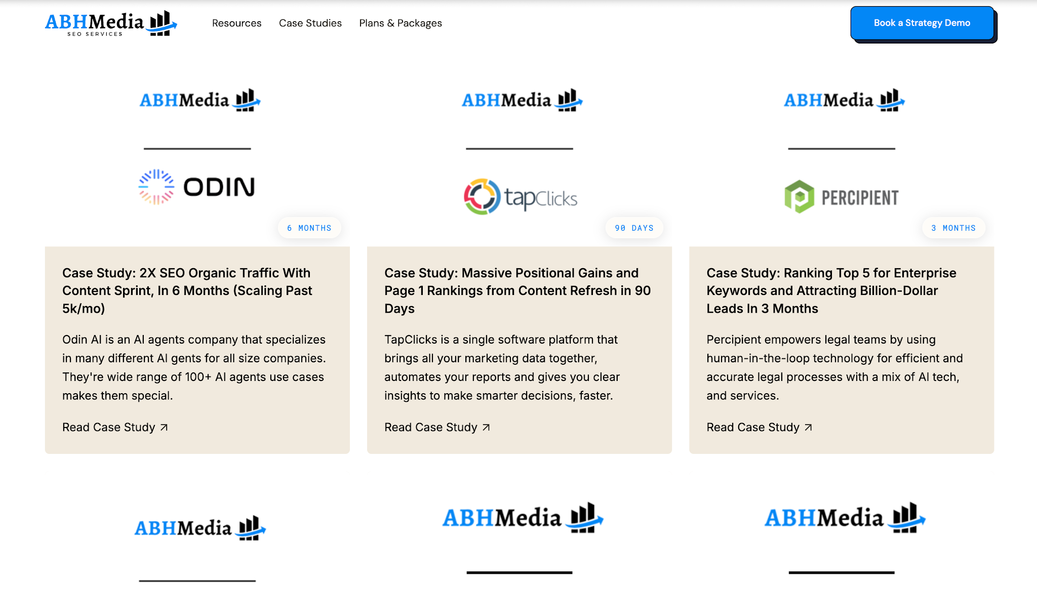 ABHMedia case studies page.