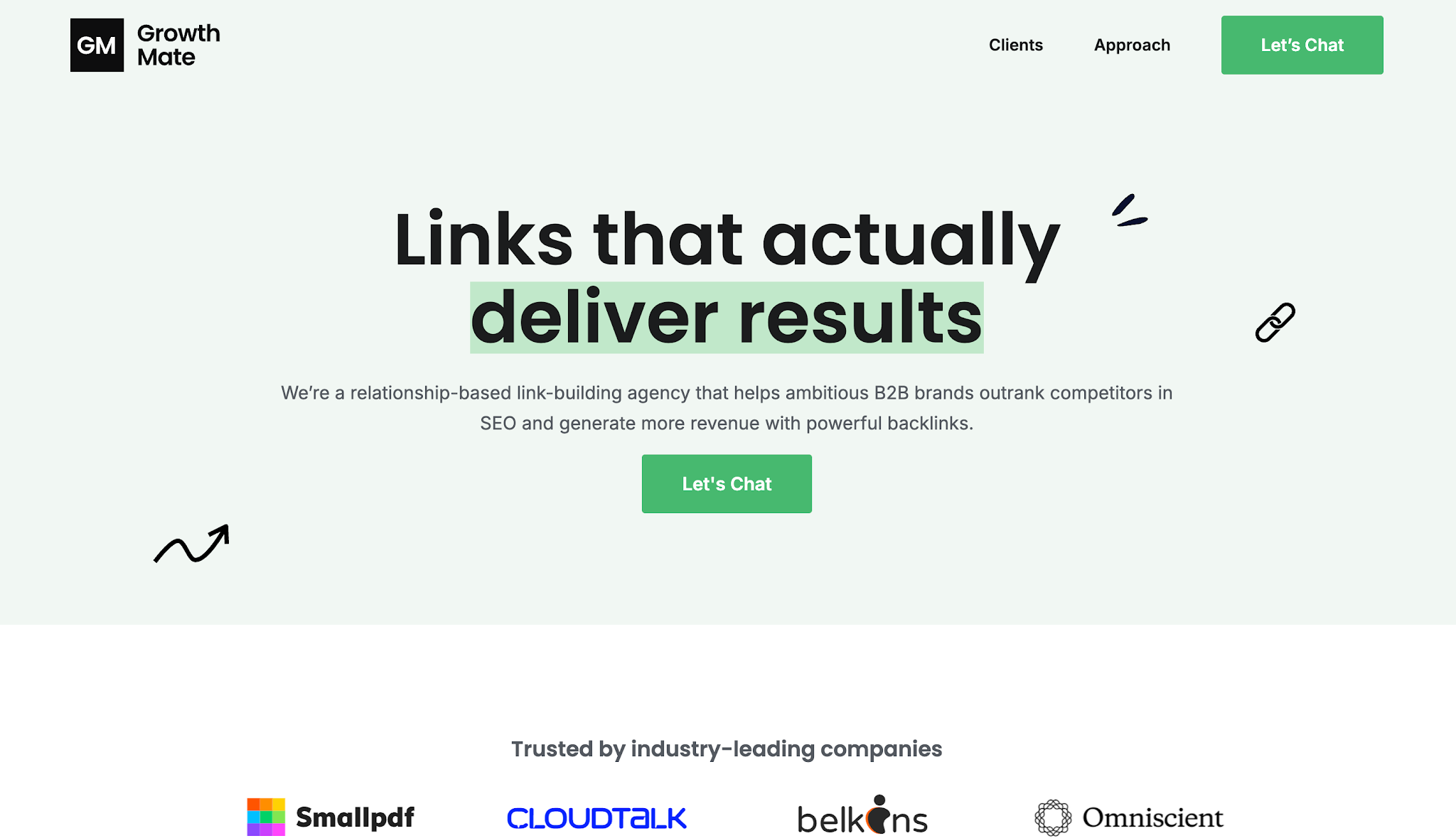 GrowthMate homepage.