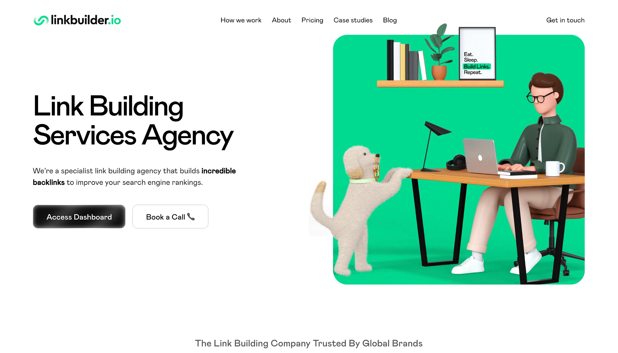 LinkBuilder.io homepage.