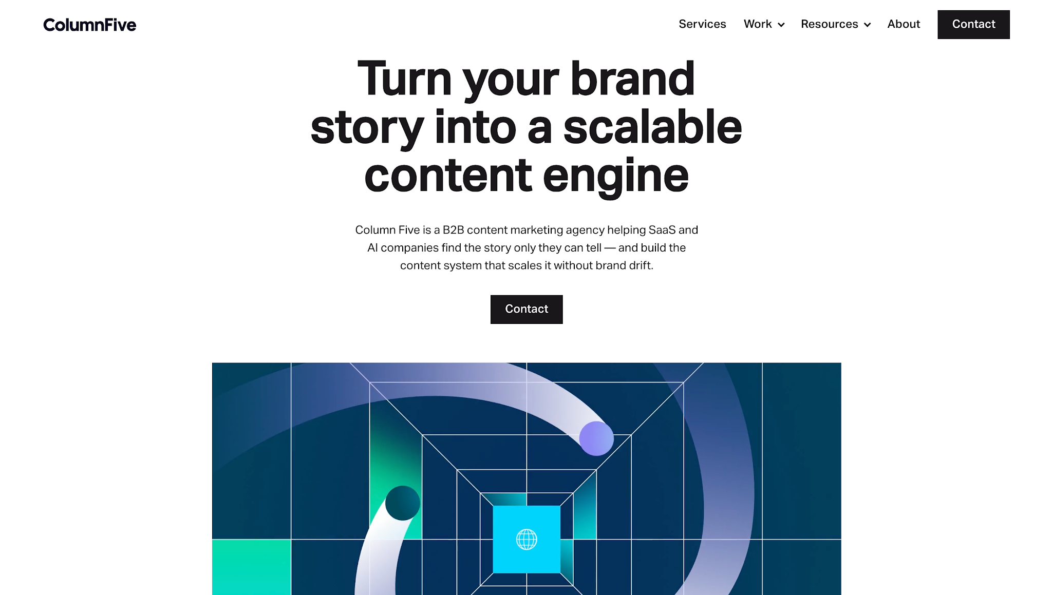 ColumnFive homepage.