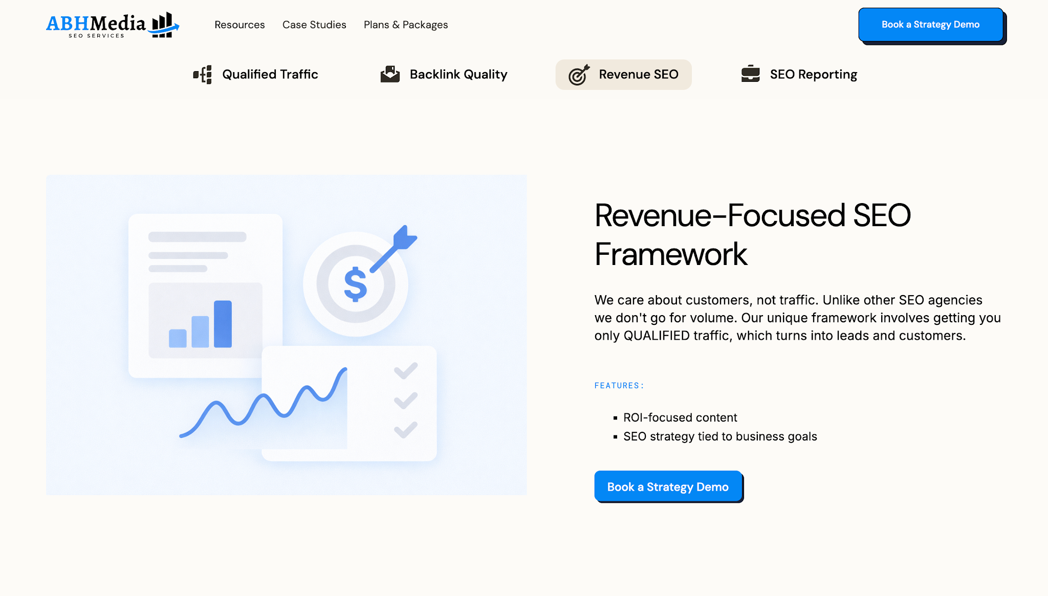 Revenue-focused SEO framework by ABHMedia. 