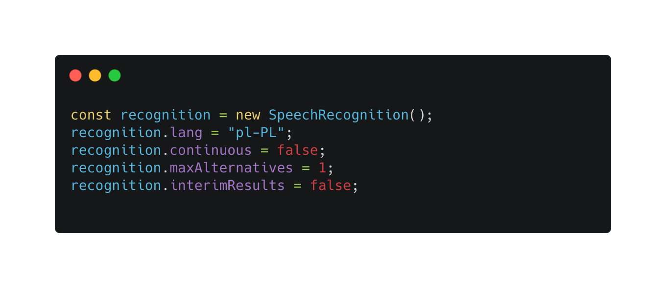 RST Software Speech recognition in JavaScript