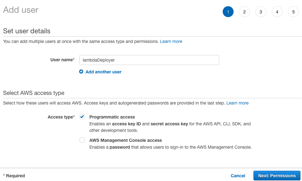 Deploying your node.js lambda function