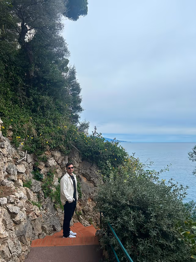 Photograph by Bruno Pianavia on a staircase by the sea.