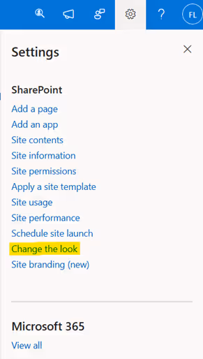 Modifying-site-appearance-sharepoint