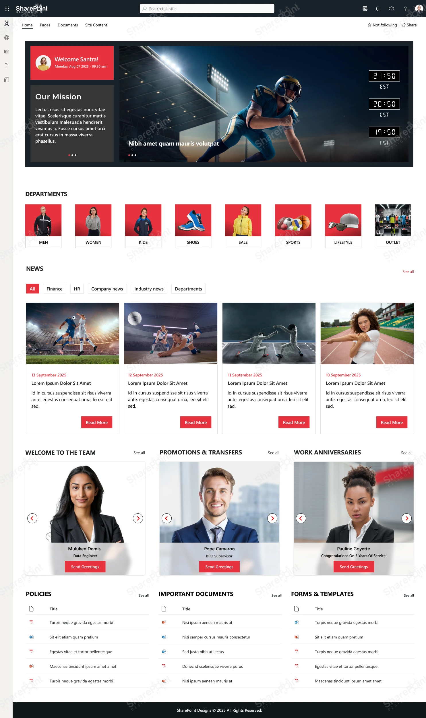 Sports Apparel Template