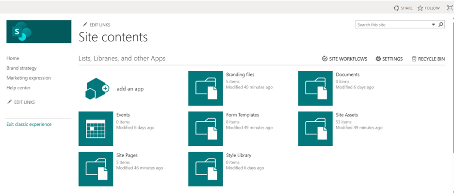Classic-sharepoint-sites