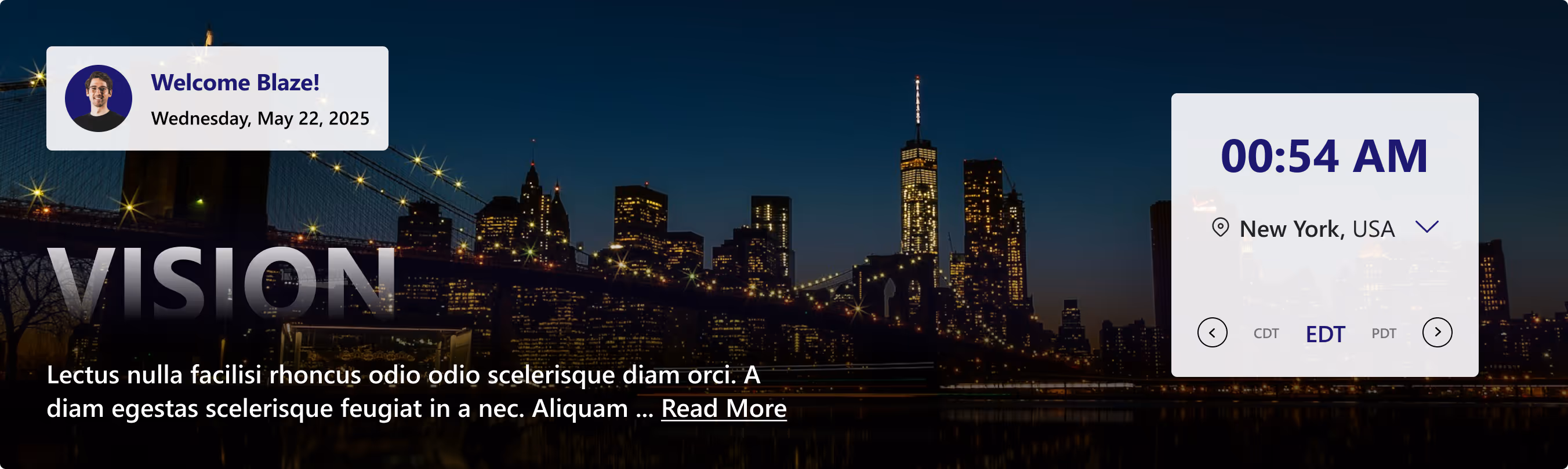 Vision & Global Time Banner