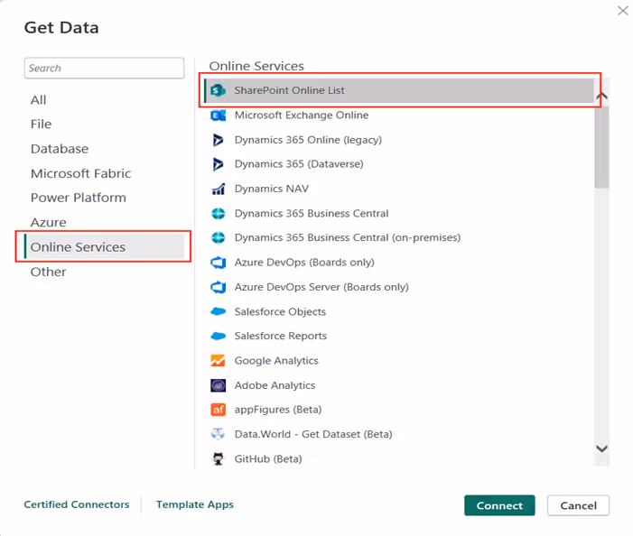 Connect SharePoint with Power BI