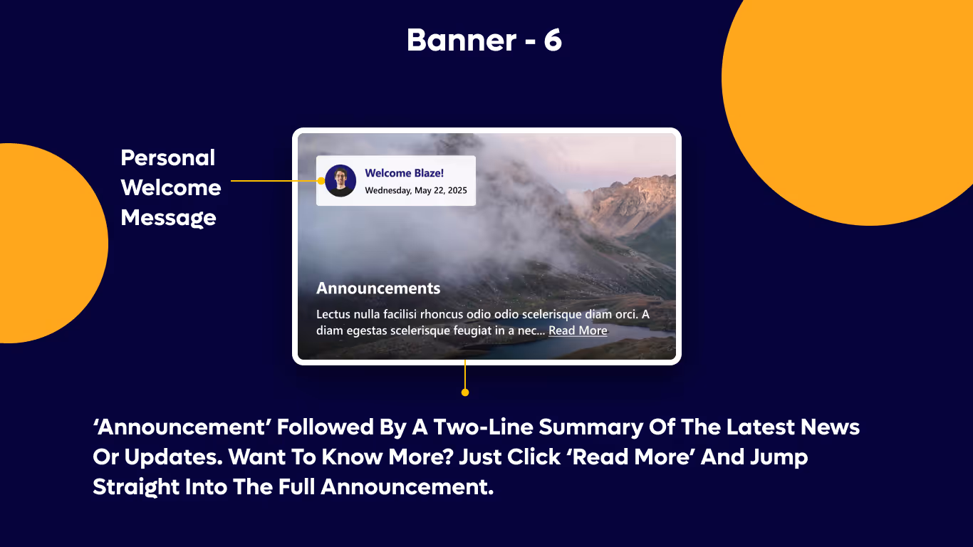 Banner 06 - Announcements & Multi-Timezone Widget