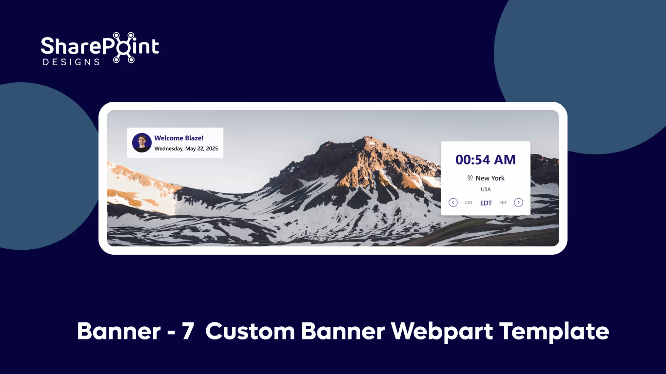 Banner 07 - Simple Welcome & Time Block