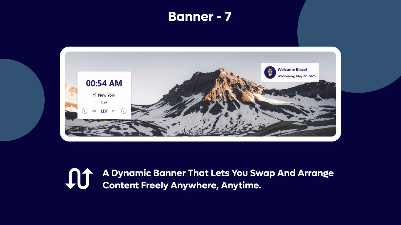 Banner 07 - Simple Welcome & Time Block